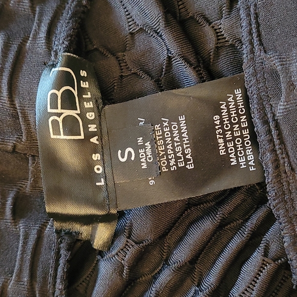 BBJ Los Angeles small spandex puckered black leggings with elastic and tie. - Picture 5 of 12